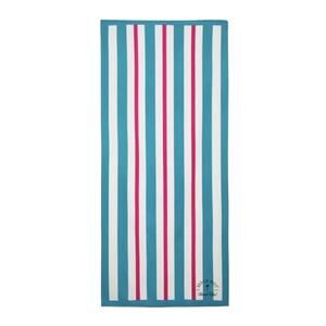 Beach Riot Beach Club Towel Blue Pink White Stripe